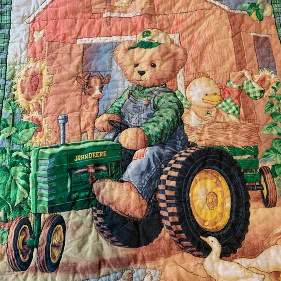 John Deere baby quilt - Picture 2 of 3